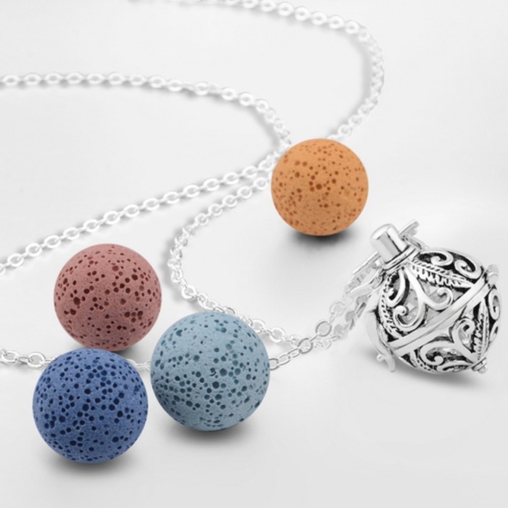 Aromatherapy Essential Oil Locket / Lava Rocks Kit